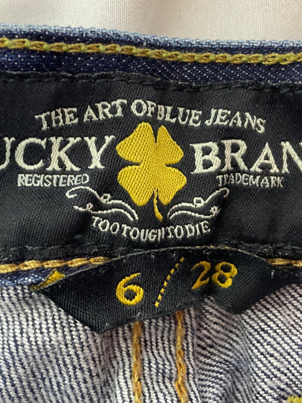 Lucky Size 6/28 Riley Cut Off Raw Hem Dark Wash Denim Jean Womens - Picture 7 of 14